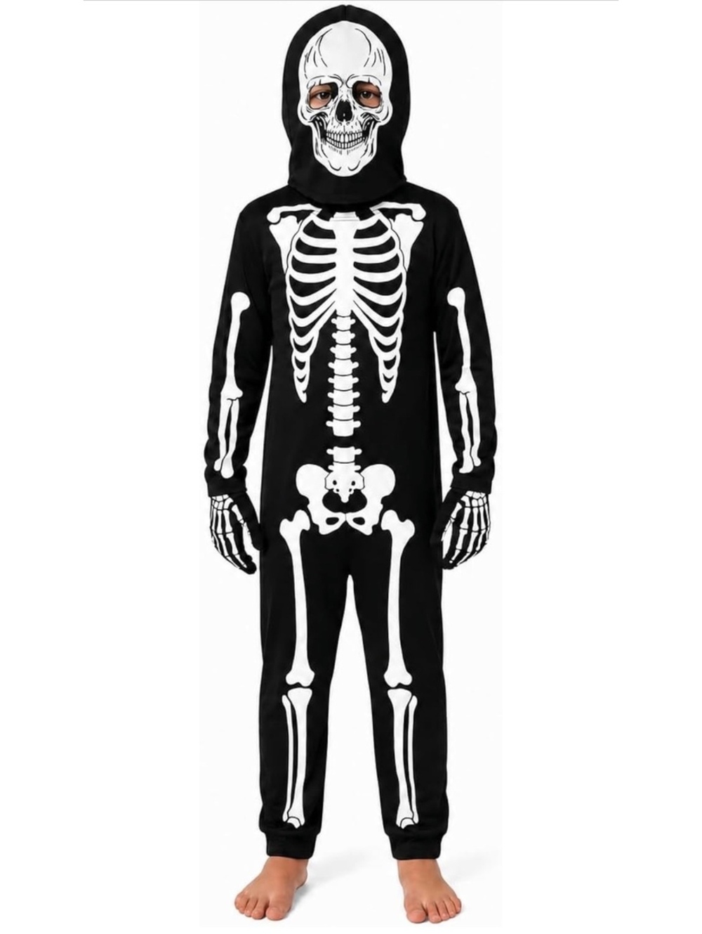 #followme Kids Skeleton Halloween Costume Size 4 NEW